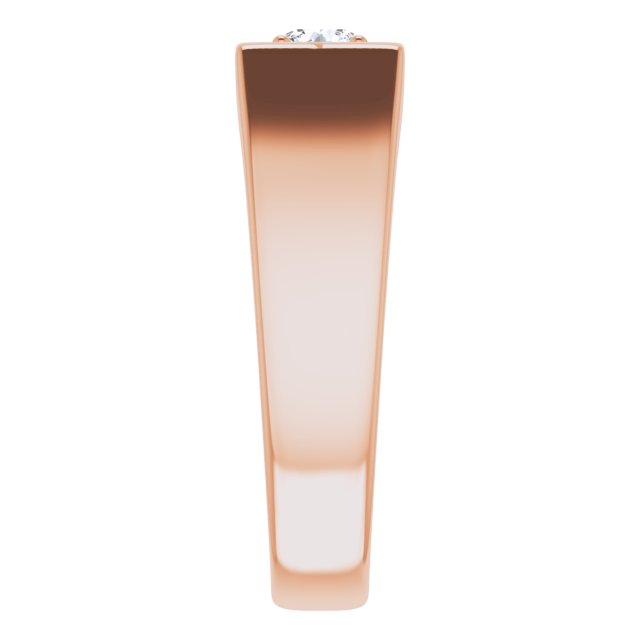 14K Gold Round Lab-Grown Diamond Solitaire Ring - Rose Gold - view 4