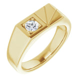14K Gold Round Lab-Grown Diamond Solitaire Ring - Yellow Gold