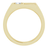 14K Gold Round Lab-Grown Diamond Solitaire Ring - Yellow Gold - view 2