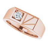 14K Gold Round Lab-Grown Diamond Solitaire Ring - Rose Gold - view 5