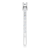 14K Gold Straight Baguette Natural Diamond Accented Two-Stone Ring - view 4