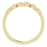 14K Gold Round Natural Diamond Accented Crown Ring – 1.3mm Stones - Yellow Gold - view 2
