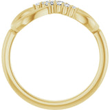 14K Gold Round Natural Diamond Accented Infinity-Inspired Ring II - Yellow Gold - view 2