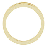14K Gold Round Natural Diamond Grooved Accented Ring - Yellow Gold - view 2