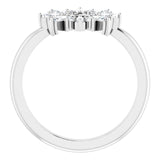 Platinum Natural Diamond Accented Circle Ring - view 2