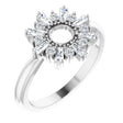 Platinum Natural Diamond Accented Circle Ring