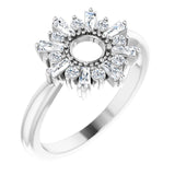 Platinum Natural Diamond Accented Circle Ring