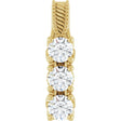 14K Gold Round Natural Diamond Three-Stone Pendant – 5/8 CTW - Yellow Gold