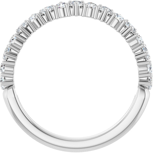 Platinum Round Natural Diamond Anniversary Band – 1.7-2.5mm Stones - view 2