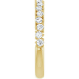 14K Gold Round Lab-Grown Diamond Anniversary Band – 1.7-2.5mm Stones - Yellow Gold - view 4