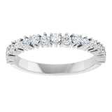 14K Gold Round Lab-Grown Diamond Anniversary Band – 1.7-2.5mm Stones - White Gold - view 3