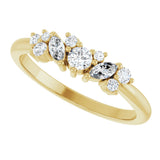 14K Gold Natural Diamond Multi-Shape Ring - Yellow Gold - view 5