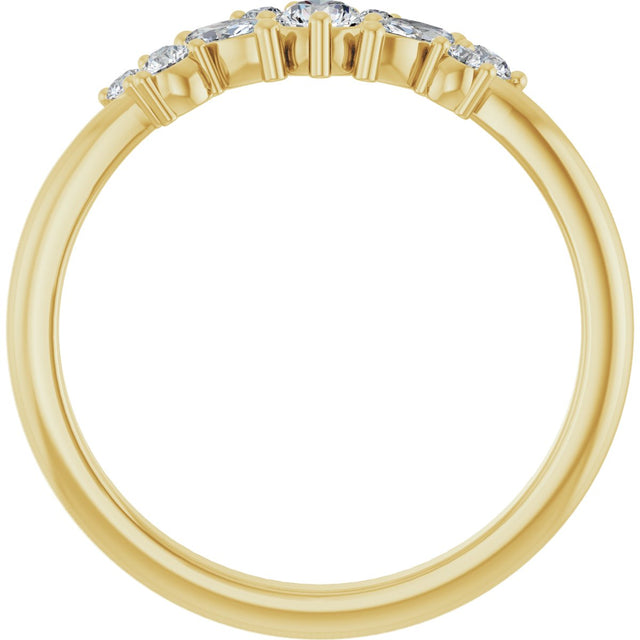 14K Gold Natural Diamond Multi-Shape Ring - Yellow Gold - view 2