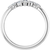 14K Gold Natural Diamond Multi-Shape Ring - White Gold - view 2