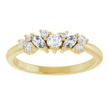 14K Gold Natural Diamond Multi-Shape Ring - Yellow Gold - view 3