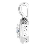Platinum Round Natural Diamond Halo-Style Pendant – 1/2 CTW - view 3