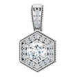 Platinum Round Natural Diamond Halo-Style Pendant – 1/2 CTW