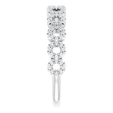 14K Gold Round Natural Diamond Accented Circle Ring - White Gold - view 4