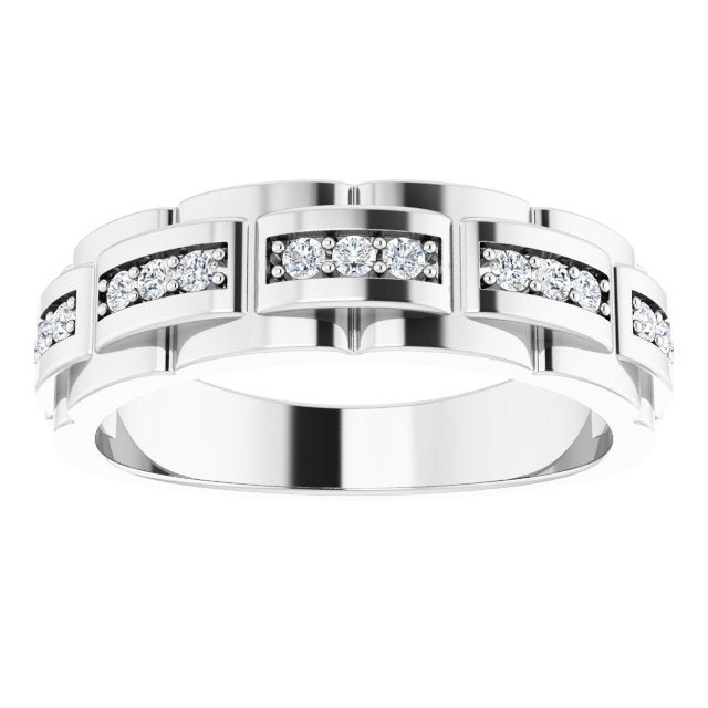 Platinum Natural Diamond Accented Ring – 1/4 CTW - view 8