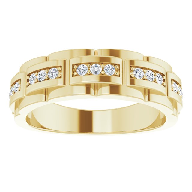 14K Gold Natural Diamond Accented Ring – 1/4 CTW - Yellow Gold - view 8
