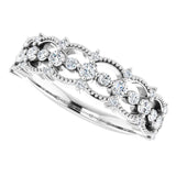 Platinum Round Natural Diamond Accented Ring II - view 5