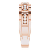 14K Gold Natural Diamond Accented Ring – 1/4 CTW - Rose Gold - view 9