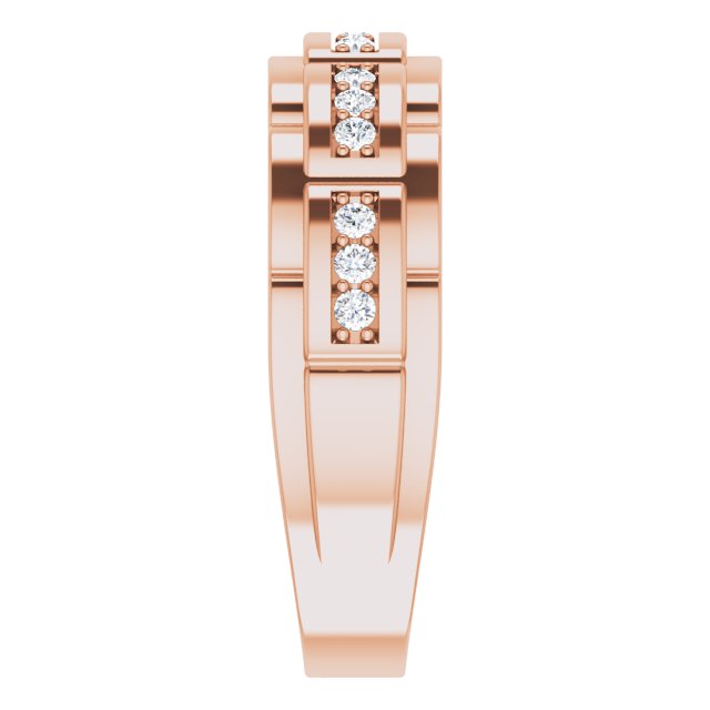 14K Gold Natural Diamond Accented Ring – 1/4 CTW - Rose Gold - view 9