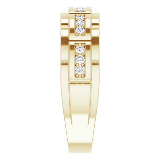 14K Gold Natural Diamond Accented Ring – 1/4 CTW - Yellow Gold - view 9