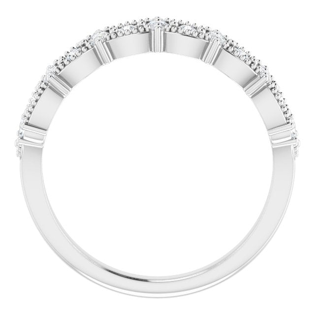 Platinum Round Natural Diamond Accented Ring II - view 2