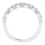 14K Gold Round Natural Diamond Accented Ring II - White Gold - view 2