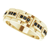 14K Gold Natural Black Diamond Accented Ring – 1/4 CTW - Yellow Gold - view 10
