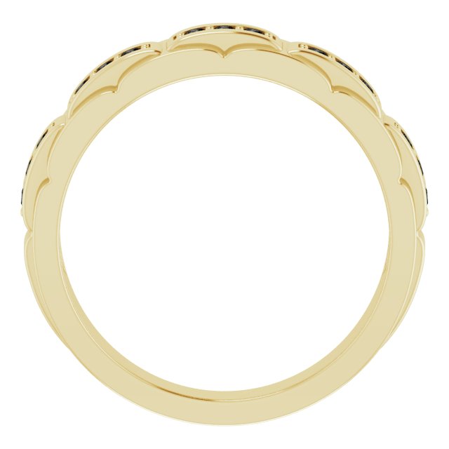 14K Gold Natural Black Diamond Accented Ring – 1/4 CTW - Yellow Gold - view 7