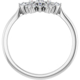 14K Gold Round Natural Diamond Vintage-Inspired Ring - White Gold - view 2