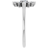 Platinum Round Natural Diamond Vintage-Inspired Ring - view 4