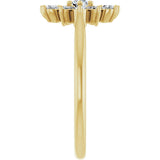 14K Gold Round Natural Diamond Vintage-Inspired Ring - Yellow Gold - view 4