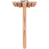 14K Gold Round Natural Diamond Vintage-Inspired Ring - Rose Gold - view 4