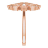 14K Gold Natural Diamond Vintage-Inspired Ring – 1/5 CTW - Rose Gold - view 9