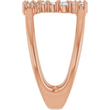14K Gold Round Lab-Grown Diamond Negative Space Ring - Rose Gold - view 4
