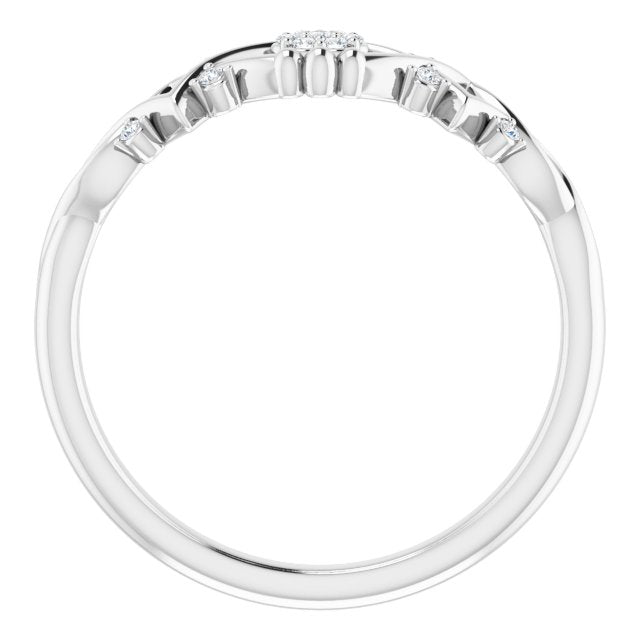 Platinum Round Natural Diamond Vintage-Inspired Ring II - view 2
