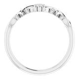 14K Gold Round Natural Diamond Vintage-Inspired Ring II - White Gold - view 2