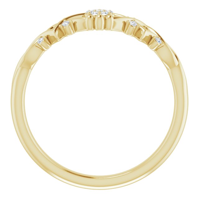 14K Gold Round Natural Diamond Vintage-Inspired Ring II - Yellow Gold - view 2
