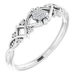 Platinum Round Natural Diamond Vintage-Inspired Ring II