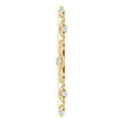 14K Gold Round Natural Diamond Vintage-Inspired Bar Necklace or Pendant - Yellow Gold
