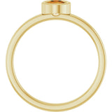 14K Gold Round Natural Citrine Bezel-Set Solitaire Ring - Yellow Gold - view 2