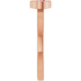 14K Gold Round Natural Pink Tourmaline Bezel-Set Solitaire Ring - Rose Gold - view 4