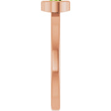 14K Gold Round Natural Peridot Bezel-Set Solitaire Ring - Rose Gold - view 4