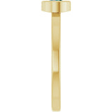 14K Gold Round Lab-Grown Alexandrite Bezel-Set Solitaire Ring - Yellow Gold - view 4