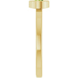14K Gold Round Natural Peridot Bezel-Set Solitaire Ring - Yellow Gold - view 4