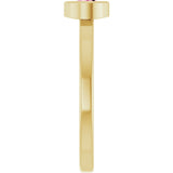 14K Gold Round Natural Pink Tourmaline Bezel-Set Solitaire Ring - Yellow Gold - view 4