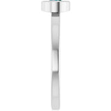 Platinum Round Lab-Grown Alexandrite Bezel-Set Solitaire Ring - view 4